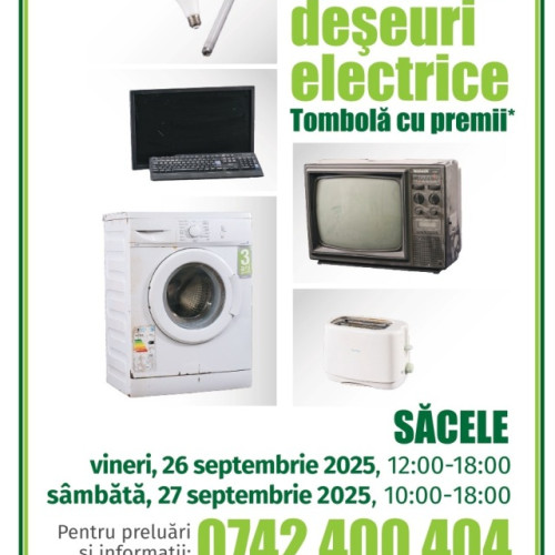 Campanie de colectare a deșeurilor electrice la Săcele pe 26 și 27 septembrie