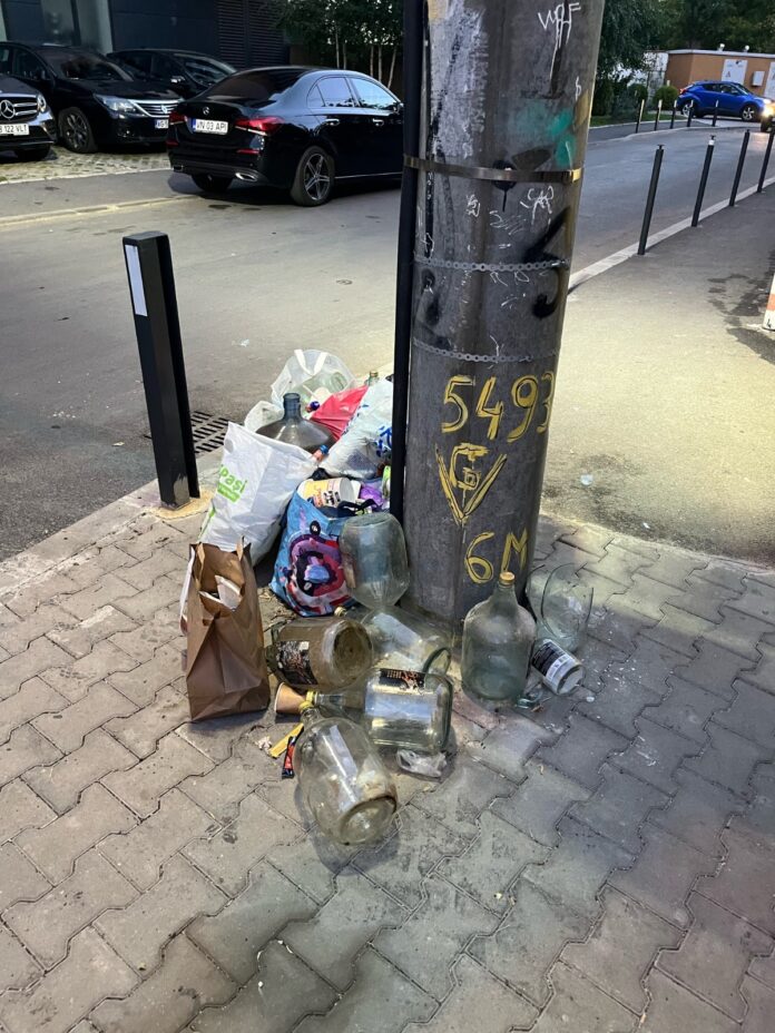 Pericolele sticlelor aruncate pe domeniul public în Sectorul 6