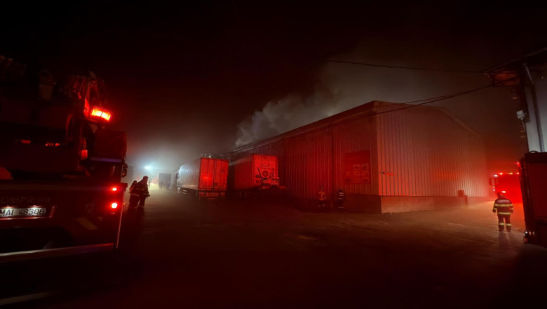 Incendiu puternic la o hală din Sector 2, populația avertizată prin RO-Alert