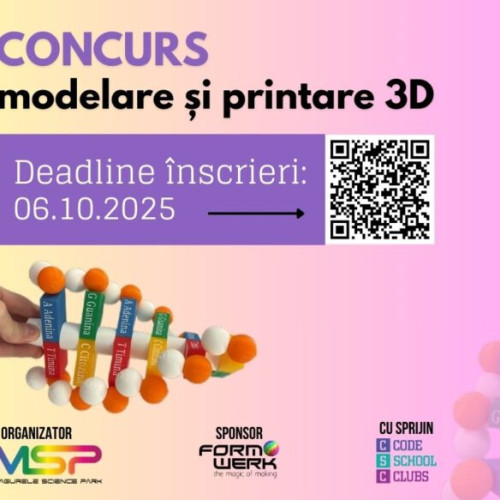 Elevii din Ilfov și București pot participa la un concurs de modelare și printare 3D