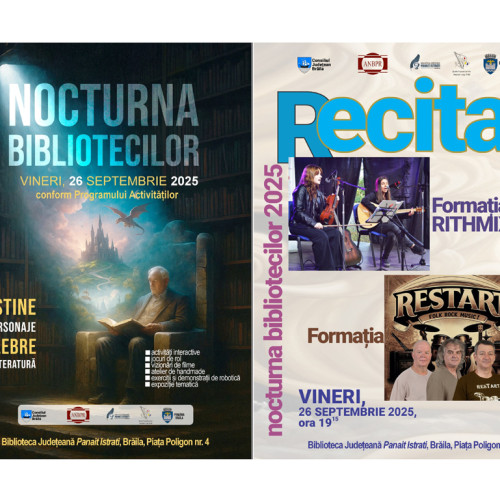Nocturna Bibliotecilor 2025: o sărbătoare a lecturii și prieteniei la Brăila