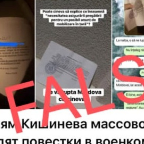 Ministerul Apărării din Moldova demontează falsurile despre chemările militare