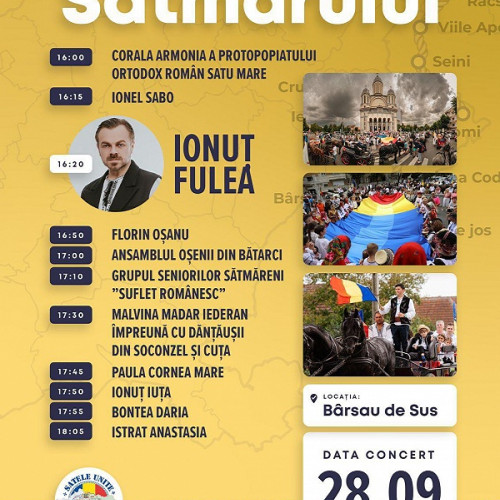 Folclor autentic la sărbătoarea „Satele Unite ale Sătmarului”