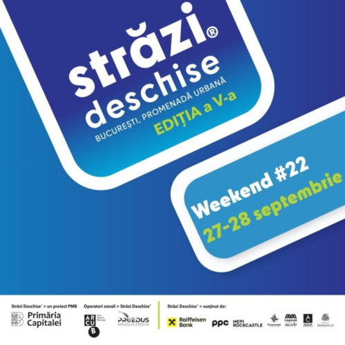 Străzi din București devin spații de cultură și distracție în ultimul weekend din septembrie