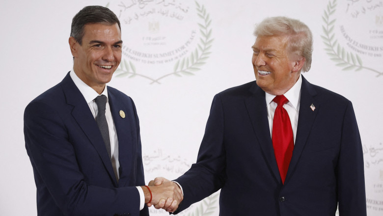 Donald Trump glumește despre cheltuielile Spaniei pentru apărare la summitul de la Sharm el-Sheikh