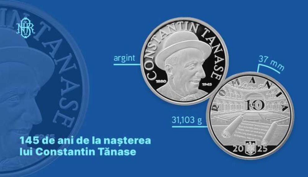 Banca Națională emite moneda din argint dedicată lui Constantin Tănase