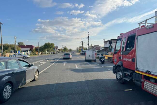 Motociclist rănit după un accident în localitatea Șag, județul Timiș