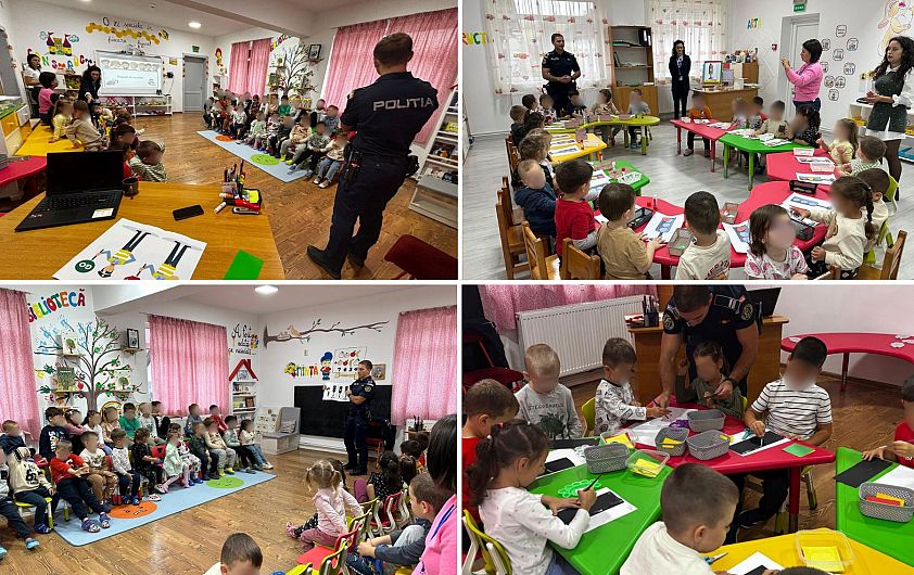 Preșcolarii din Barcani au învățat reguli de siguranță rutieră printr-o lecție interactivă