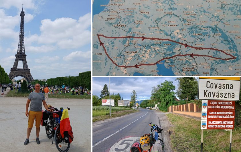Ion Grecu, din Covasna, a pedalat 5.100 km până la Paris și înapoi într-o aventură de 43 de zile