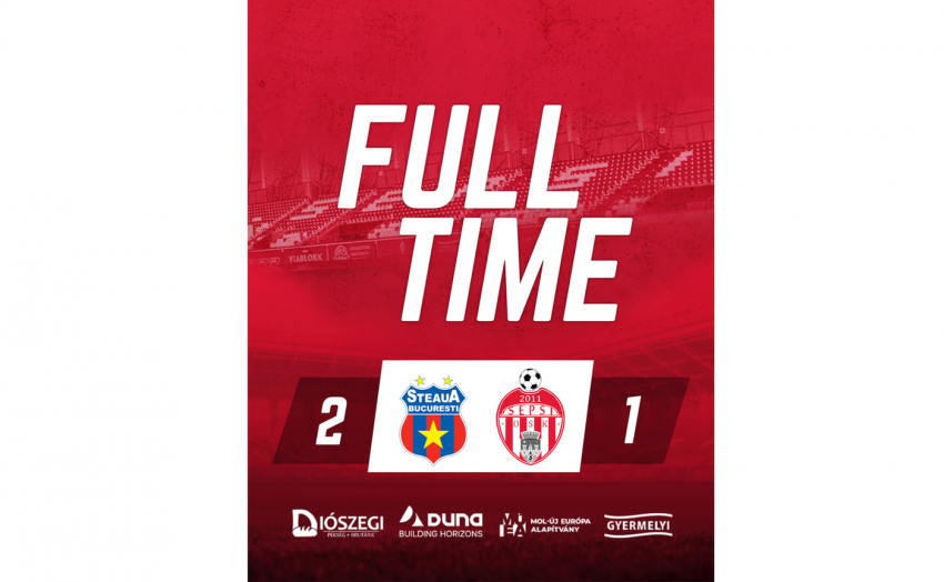 Steaua învinge Sepsi OSK cu 2-1 într-un meci din Liga 2