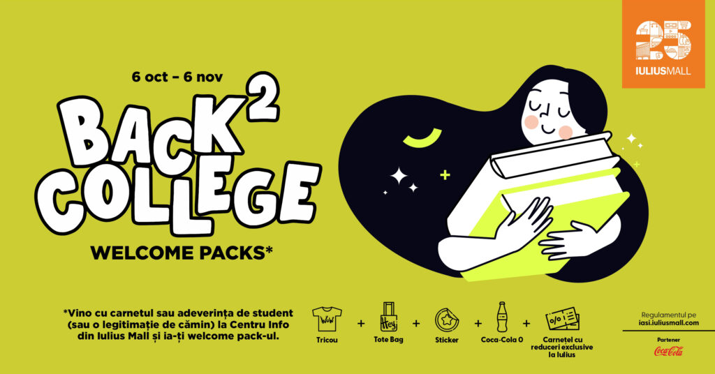 Iulius Mall Iași oferă 3.000 de welcome pack-uri pentru studenții nou-veniți