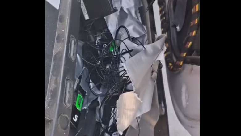 Polițiști din Mehedinți au descoperit un sistem improvizat de filaj în portiera autospecialei