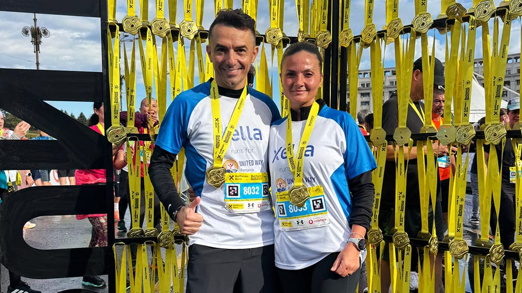Soții Torma au alergat împreună 10 km la Bucharest Marathon