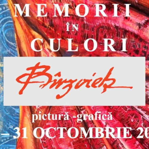 Expoziția „Memorii în culori” prezintă lucrări ale artistului botoșănean Cristian Bîrzoieș
