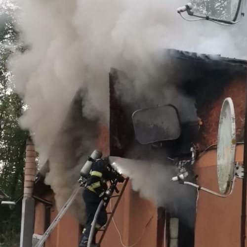 Incendiu puternic la un canton silvic din Bucecea, județul Botoșani