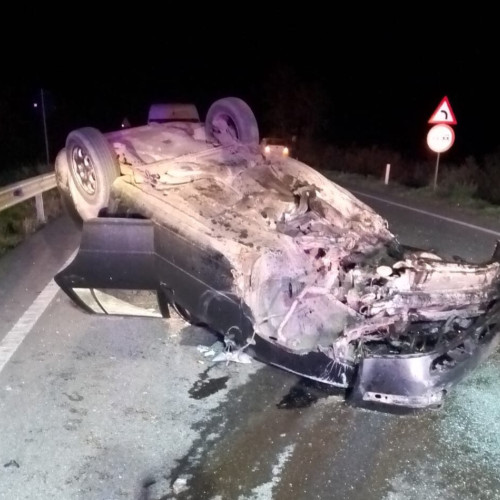 Botoșănean beat a provocat un accident rutier cu răsturnare în Trușești