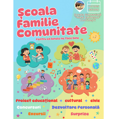 Școala Mihai Eminescu din Costinești organizează cinci concursuri tematice