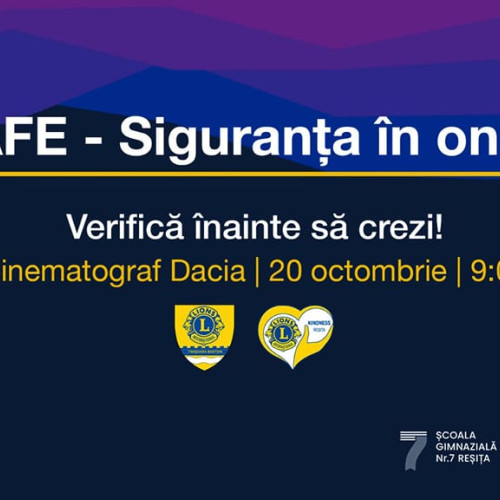 La Cinema Dacia din Reșița, un eveniment dedicat siguranței online pentru elevii de gimnaziu