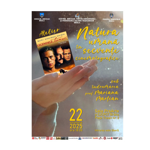 Atelier cultural la Brăila cu proiecția filmului „Legendele toamnei”