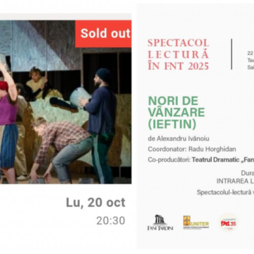 Trupa Teatrului „Fani Tardini” din Galați joacă la Festivalul Național de Teatru