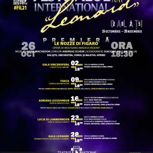 Festivalul Internațional „Leonard” revine la Galați cu spectacole lirice de top