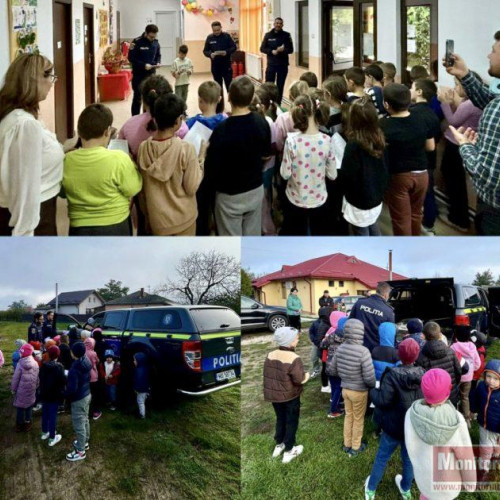 Polițiștii din Lunca au susținut o lecție despre respectul față de animale pentru elevi