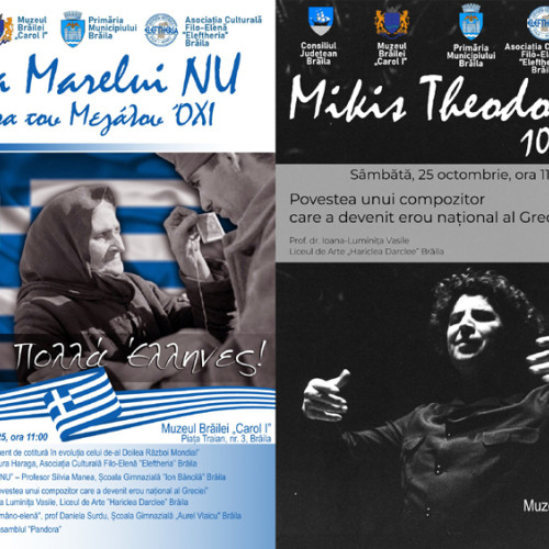 Brăila marchează 85 de ani de la „Ziua Marelui NU” și 100 de ani de la nașterea lui Mikis Theodorakis