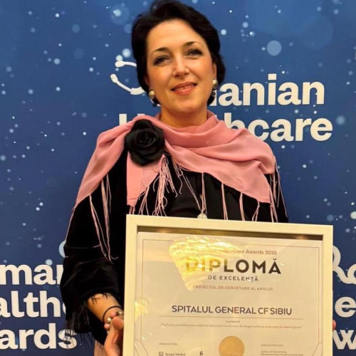 Spitalul CFR Sibiu a primit Diploma de excelență la Romanian Healthcare Awards