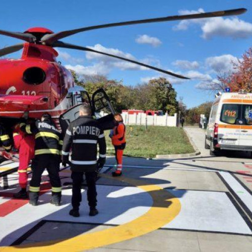 Elicopterul SMURD intervenit de două ori în două ore pentru cazuri grave în județ
