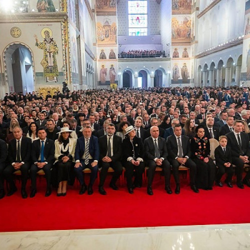 Adrian Cozma a participat la sfințirea picturii interioare a Catedralei Mântuirii Neamului