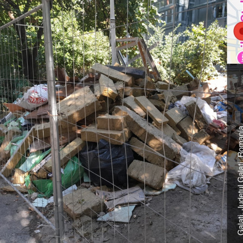 Amendă la un șantier din Galați pentru gestionarea necorespunzătoare a deșeurilor