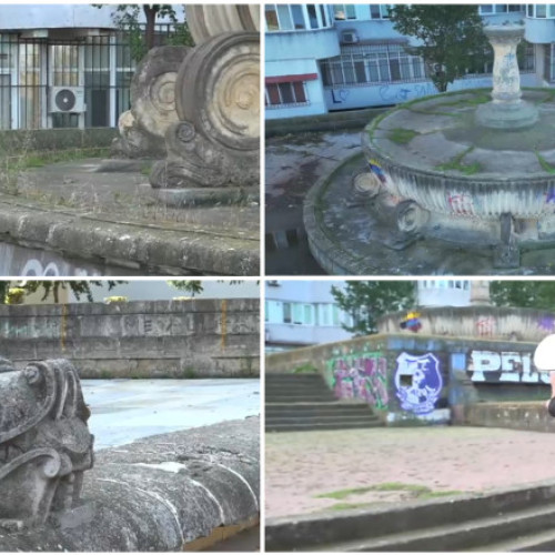 Fântâna Dragonului din Constanța, în paragină după zeci de ani de nefuncționare