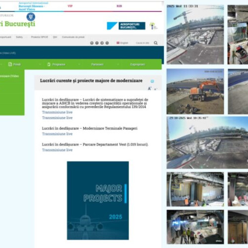 Imagini live 24/7 de la șantierul aeroportului pentru modernizare