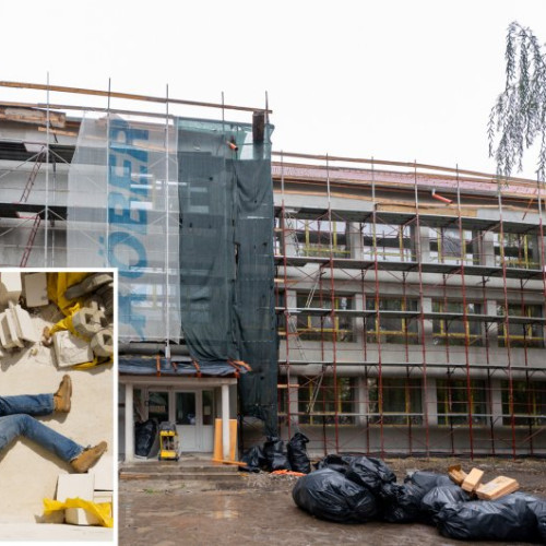 Anchetă după decesul unui muncitor în curtea Școlii Váradi József din Sfântu Gheorghe