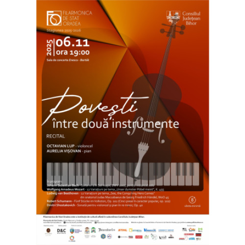 Recitalul „Povești între două instrumente” aduce muzica de cameră la Filarmonica Oradea