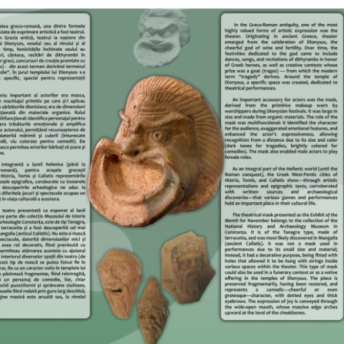 Muzeul de Istorie din Constanța expune o mască de teatru greco-roman