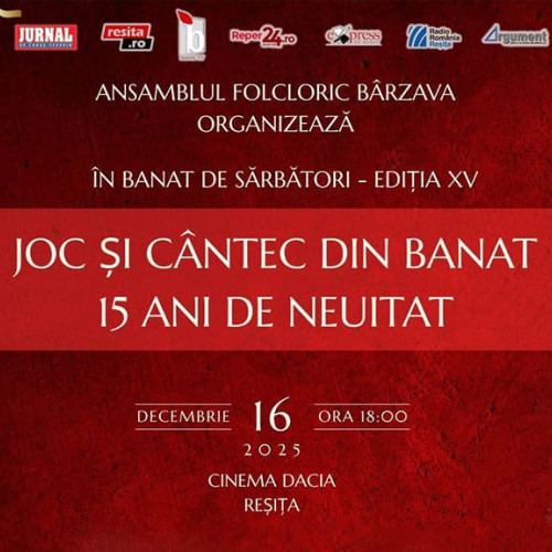 Ansamblul „Bârzava” sărbătorește 15 ani de activitate la Reșița