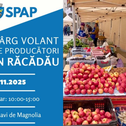 Târg volant de producători cu produse autentice, sâmbătă în Răcădău