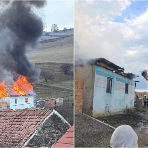 O familie din Jibert a rămas fără casă după un incendiu devastator