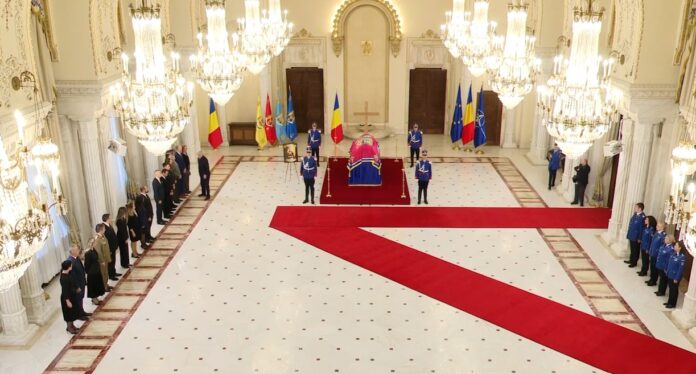 Rămăşiţele lui Grigore Alexandru Ghyka, depuse la Palatul Cotroceni