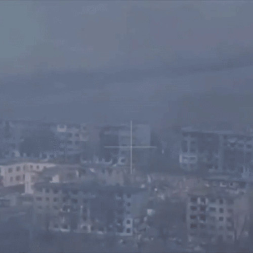 Mîrnohrad din regiunea Donețk, distrus de bombardamentele rusești