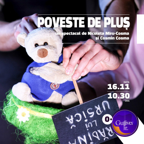 „Poveste de pluș” aduce cea mai tânără audiență la teatrul Gulliver