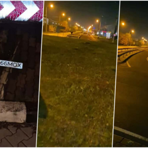 Un șofer a tăiat sensul giratoriu din Ghiroda fără să oprească