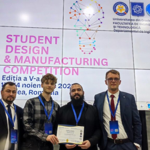 Studenții din Iași au câștigat Premiul II la concursul național de design și fabricație