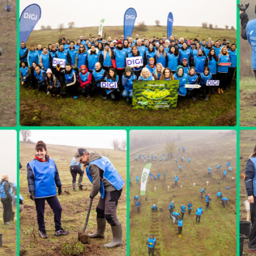 Grupul DIGI a plantat peste 5.000 de puieți pentru revitalizarea unui hectar de teren în Giurgiu