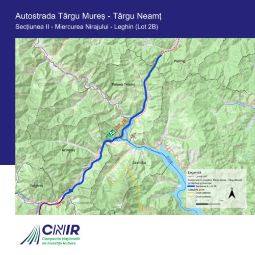 Începe proiectarea celui mai dificil lot al autostrăzii A8 între Grințieș și Pipirig