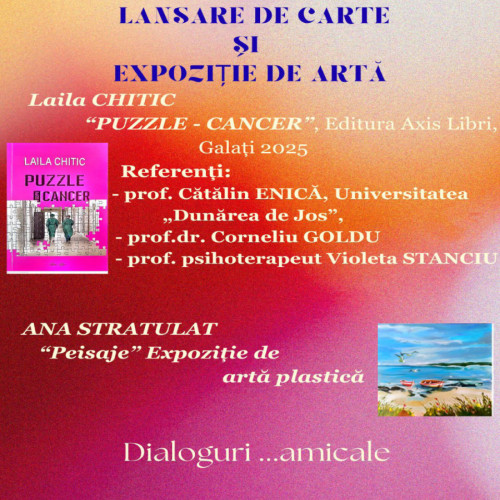 Salonul „Armonii de toamnă” găzduiește lansarea volumului „Puzzle Cancer”