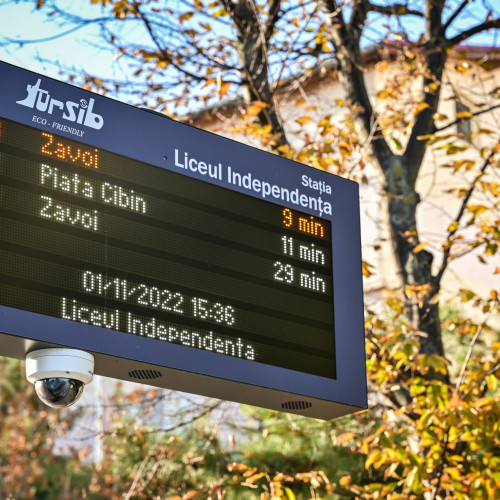 Primăria Sibiu va instala 130 de afișaje electronice în stațiile de autobuz