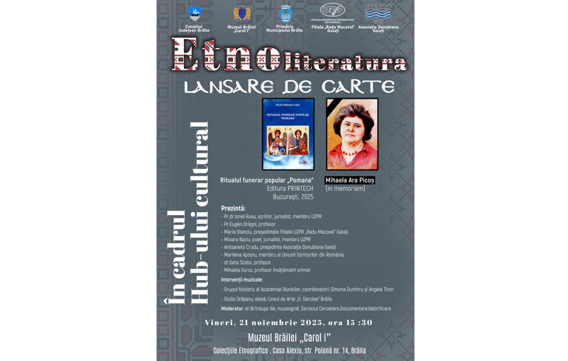Lansare la Brăila a cărții despre ritualul funerar popular „Pomana”