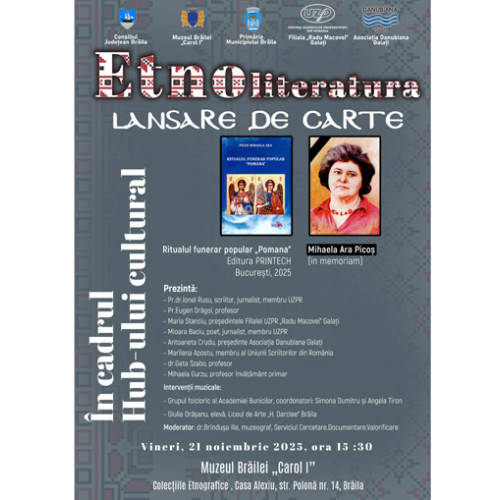 Lansare la Brăila a cărții despre ritualul funerar popular „Pomana”